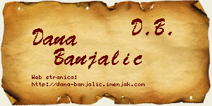Dana Banjalić vizit kartica